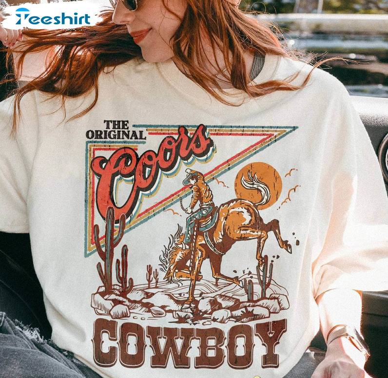 Coors Western Cowboy Vintage Shirt, Retro Coors Rodeo Sweater T-shirt