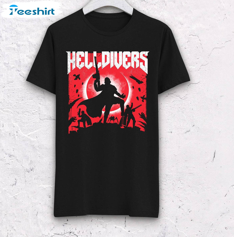 Helldivers 2 Skull Shirt, Helldivers 2 Tee Tops Sweater