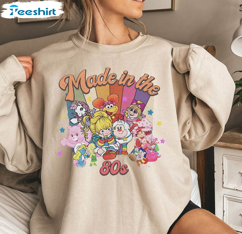 Cartoon Friends Nostalgia Cartoon Shirt, Nostalgia Friends Short Sleeve Sweater