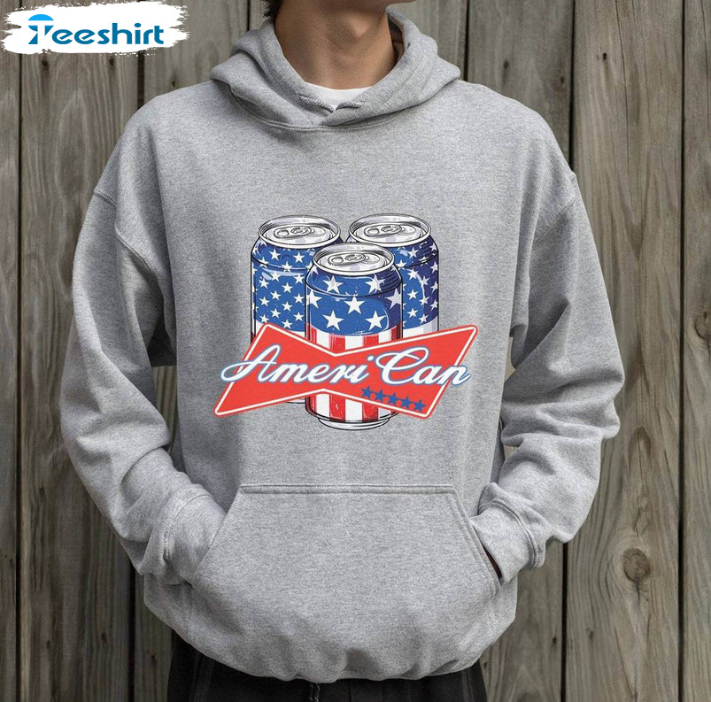 Ameri Can Beer Shirt, 4th Of July Independence Day Tee Tops Hoodie