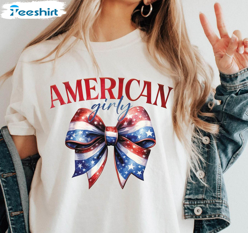 Coquette 4th Of July Shirt, Country July American Girly Unisex Hoodie Tank Top