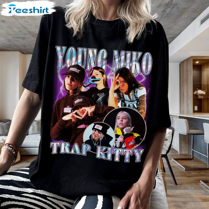 Limited Young Miko Shirt, Must Have Young Miko Trap Kitty Unisex Hoodie Crewneck