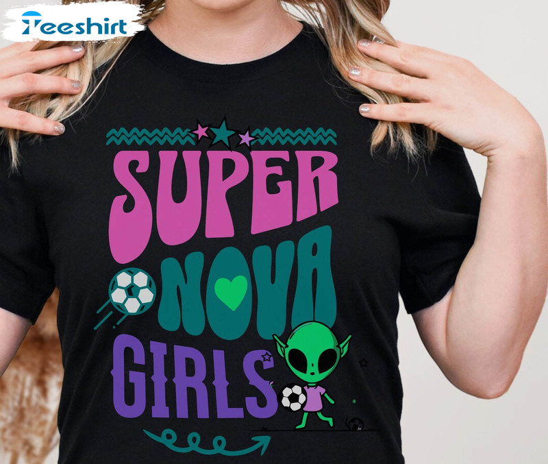 Super Nova Girls Shirt, Girls Soccer Team Short Sleeve Tee Tops