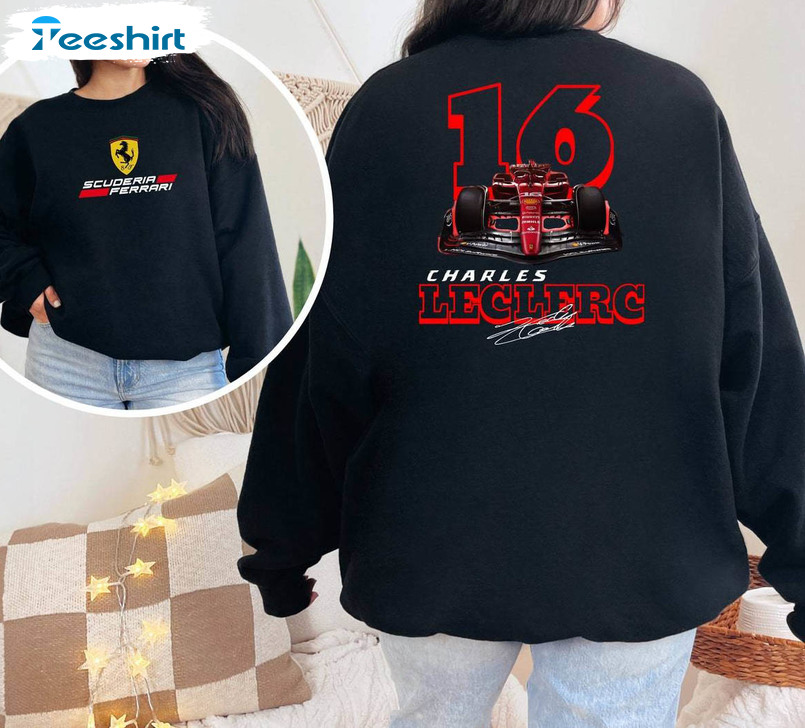 Groovy Charles Leclerc Shirt, Ferrari Team F1 Inspirational Unisex Hoodie Crewneck