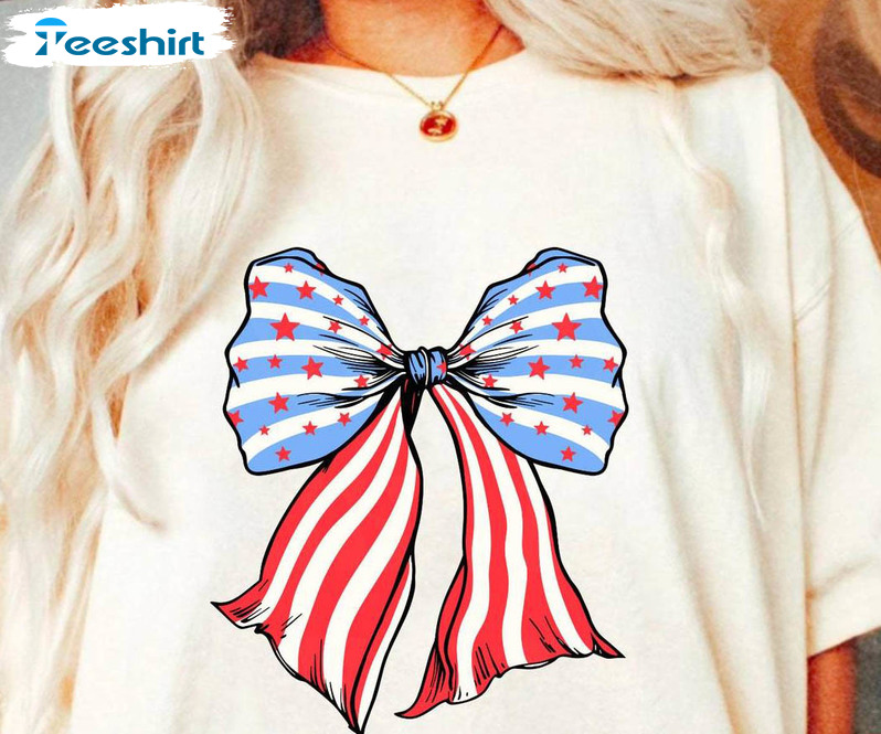 American Girly Shirt, Coquette 4th Of July Crewneck Sweatshirt T-shirt