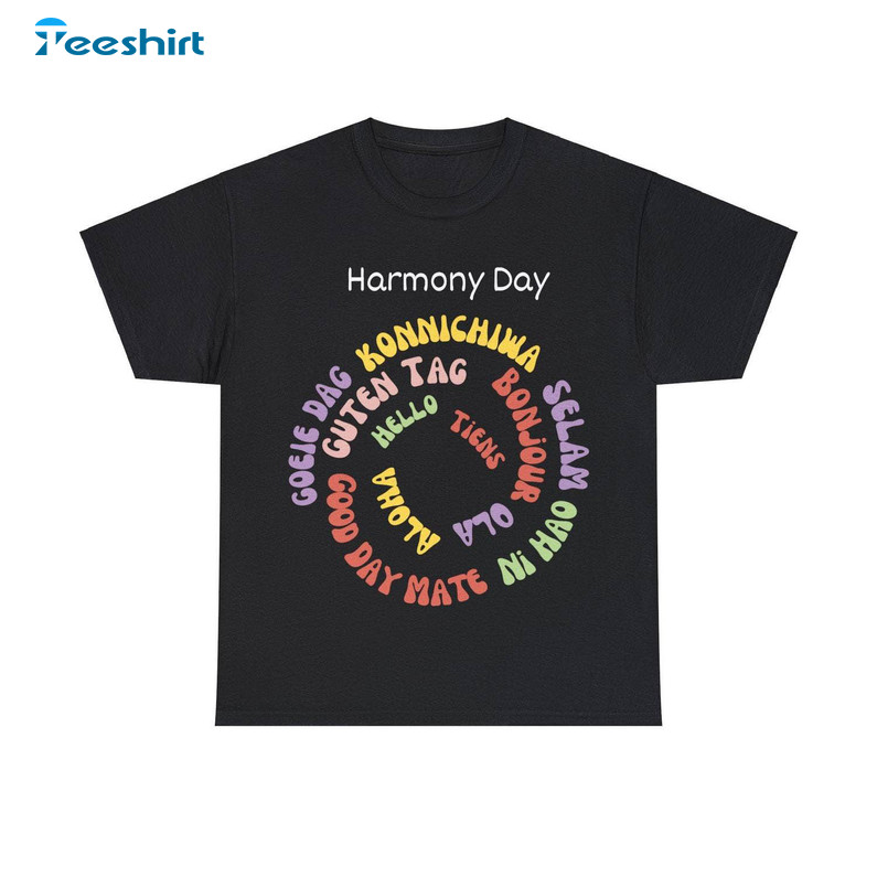 Harmony Day Shirt, Mens And Womans Unique Long Sleeve Tee Tops