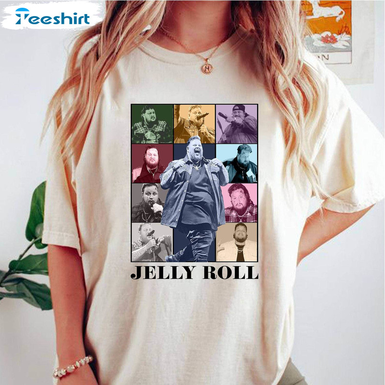 Jelly Roll Shirt, Jelly Roll Country Music Tour Short Sleeve Crewneck Sweatshirt