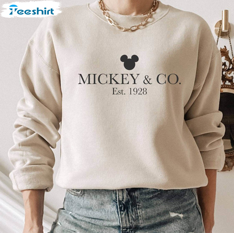 Mickey And Co Est 1928 Shirt, Funny Disney Long Sleeve Sweater