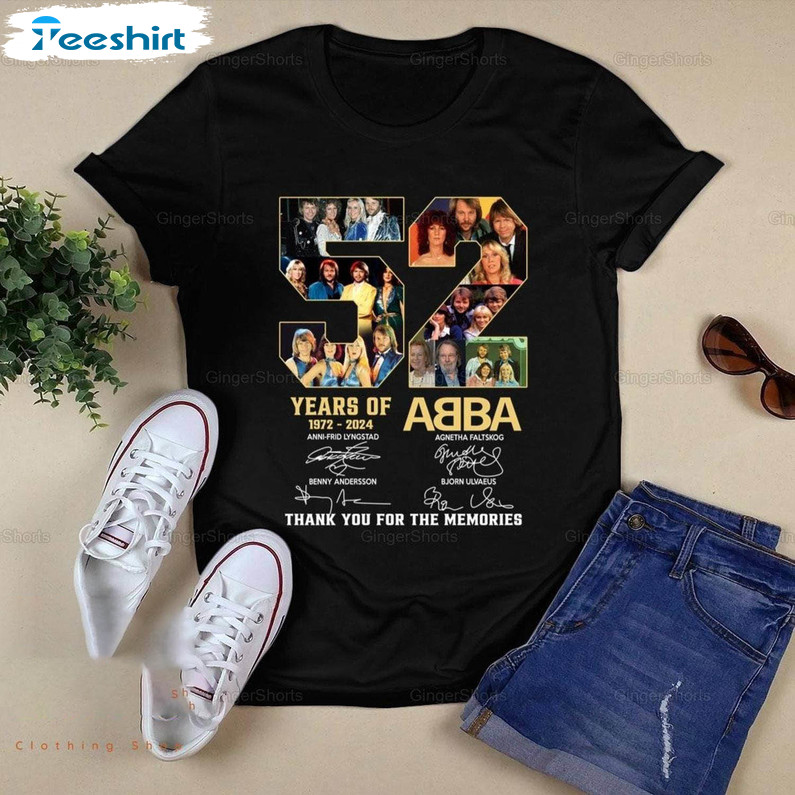 A Bba 52nd Anniversary 1972 2024 Shirt, Thank You For The Memories Hoodie Tank Top