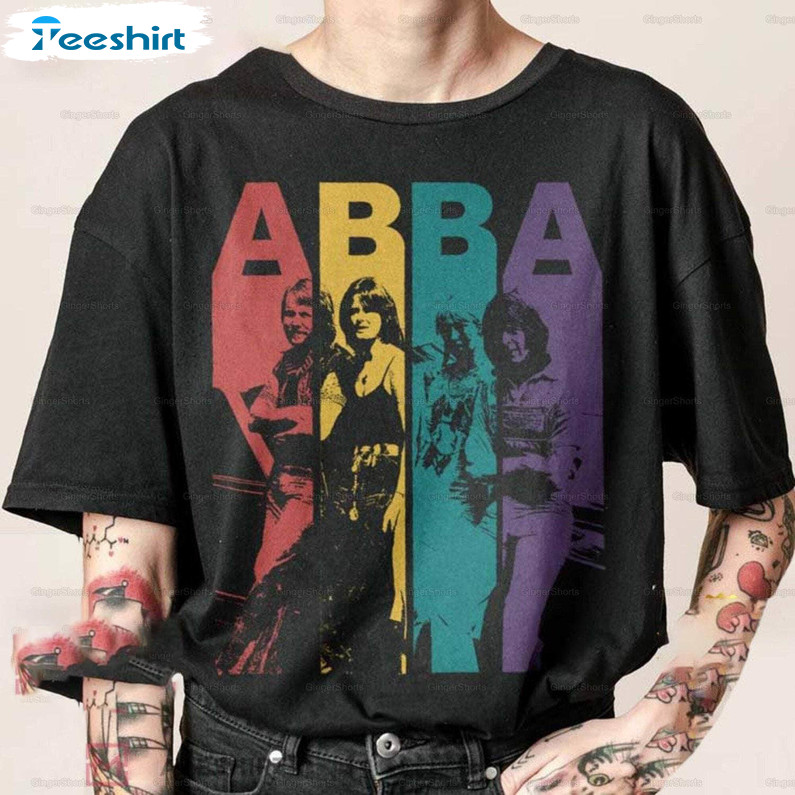Retro Abba Shirt , Abba Band 1979 Uk Tour Tee Tops Hoodie