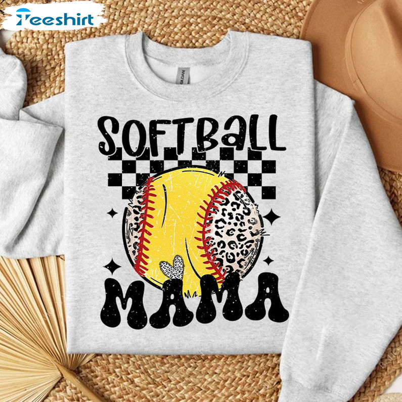Custom Softball Mama Shirt, Retro Softball Mama Unisex T Shirt Unisex Hoodie