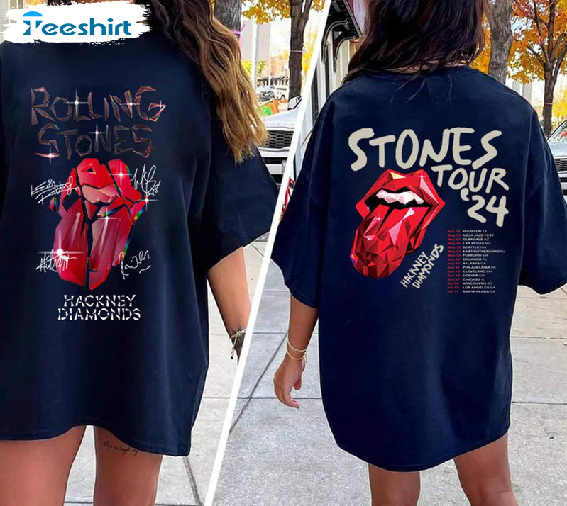 The Rolling Stones Trendy Shirt, Rock And Roll Band Music Long Sleeve Tee Tops