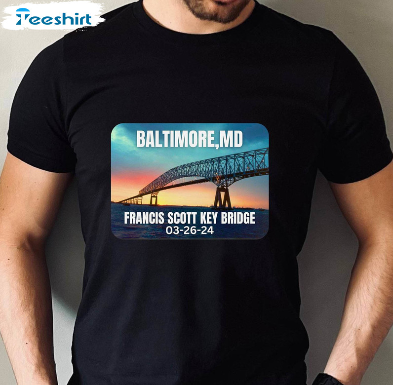 Baltimore Bridge Trendy Shirt, Collapse Francis Scott Bridge Tee Tops Hoodie