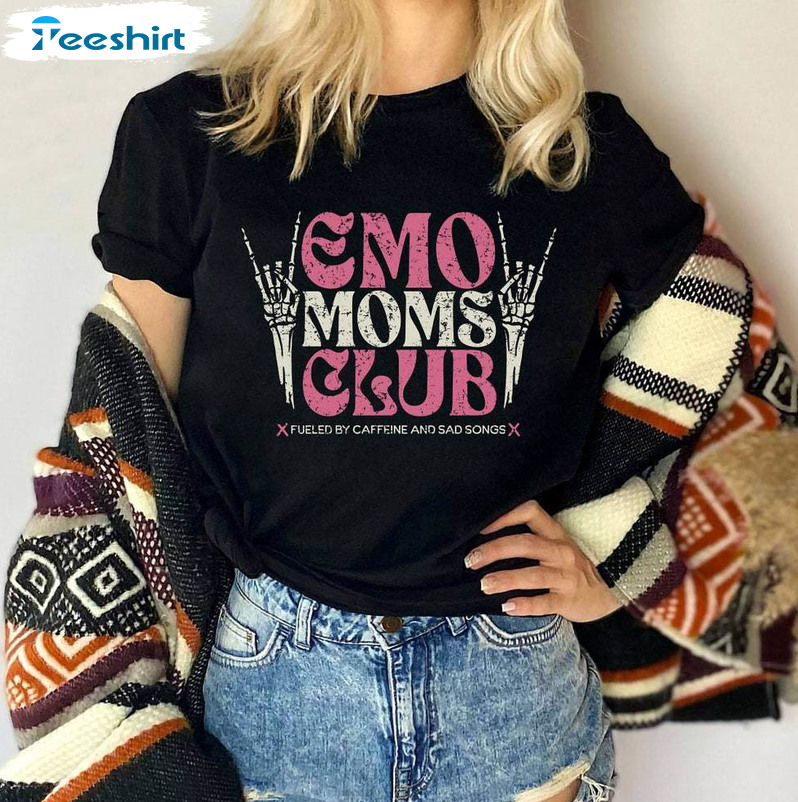Emo Moms Club Trendy Shirt, Emo Mom Elder Emo Mom Long Sleeve Sweater
