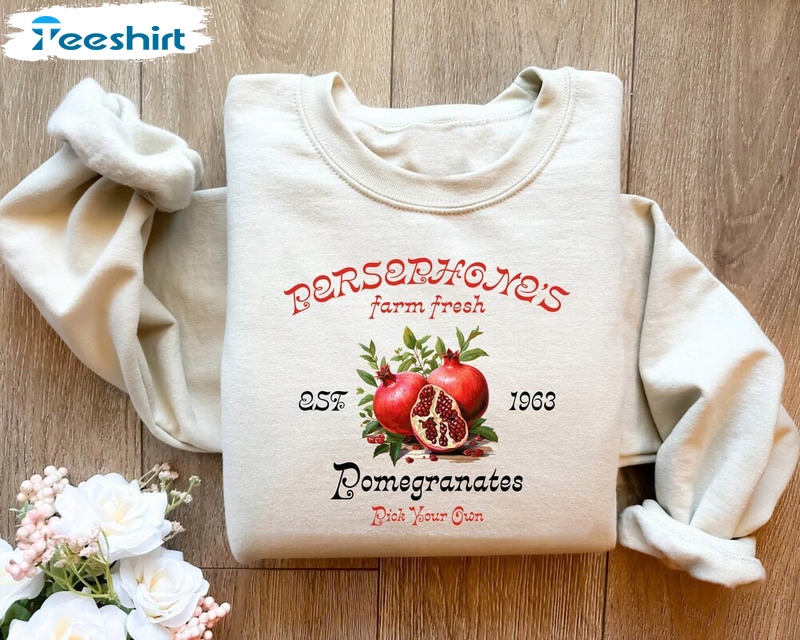 Persephone S Pomegranates Vintage Shirt, Funny Bookish Short Sleeve Long Sleeve