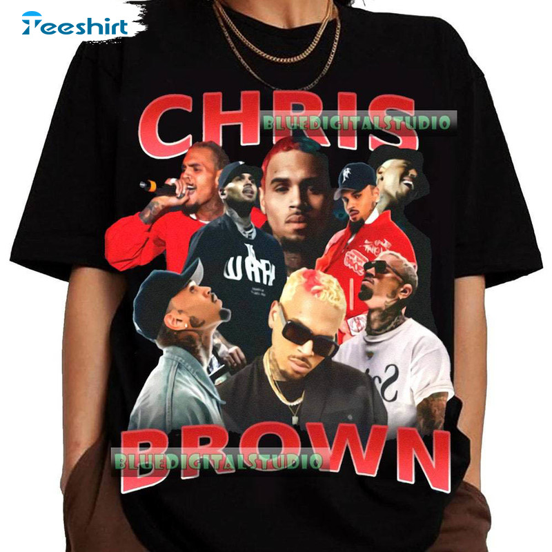 Vintage Chris Brown Shirt, Hip Hop Music Tee Tops T-shirt