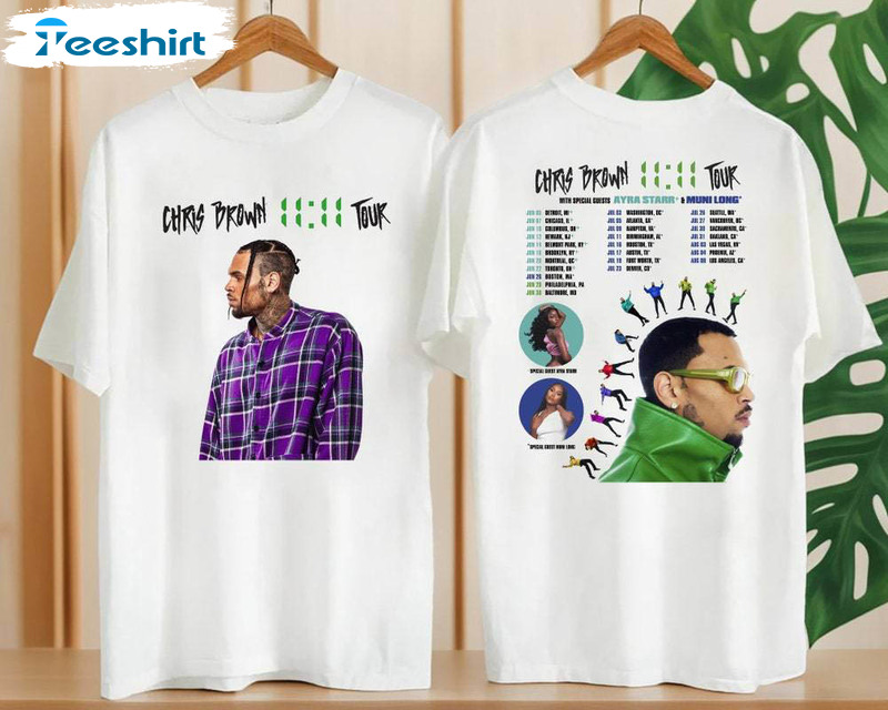 Chris Brown Breezy Shirt, Chris Brown Concert Short Sleeve Crewneck Sweatshirt