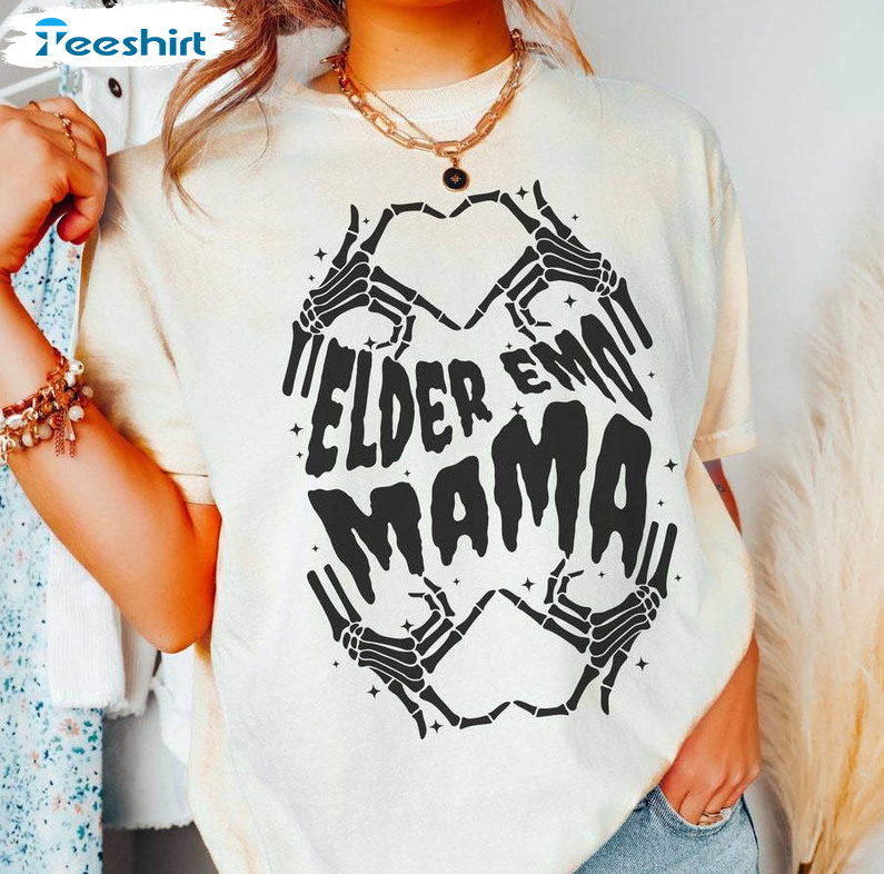Comfort Emo Mom Club Shirt, Skeleton Hands Mom Tee Tops T-shirt