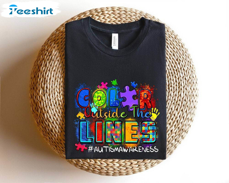 The Lines Autism Awareness Shirt, Autism Awareness Long Sleeve Hoodie