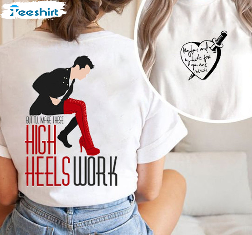 Panic At The Disco Shirt, High Heels Work Shirt Rock Music Sweatshirt Long Sleeve