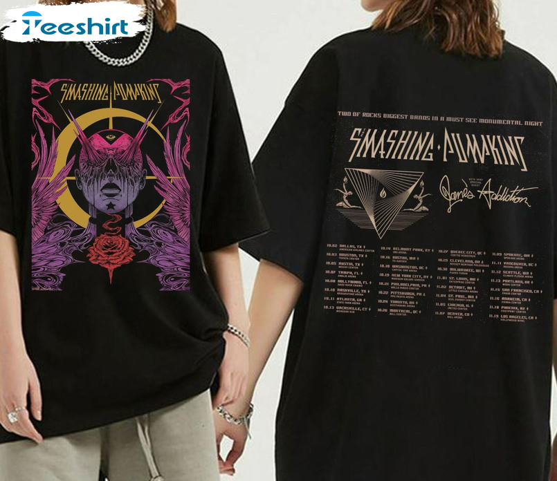 Smashing Pumpkins Shirt Rock Tour Tee, Spirits On Fire Tour Shirt