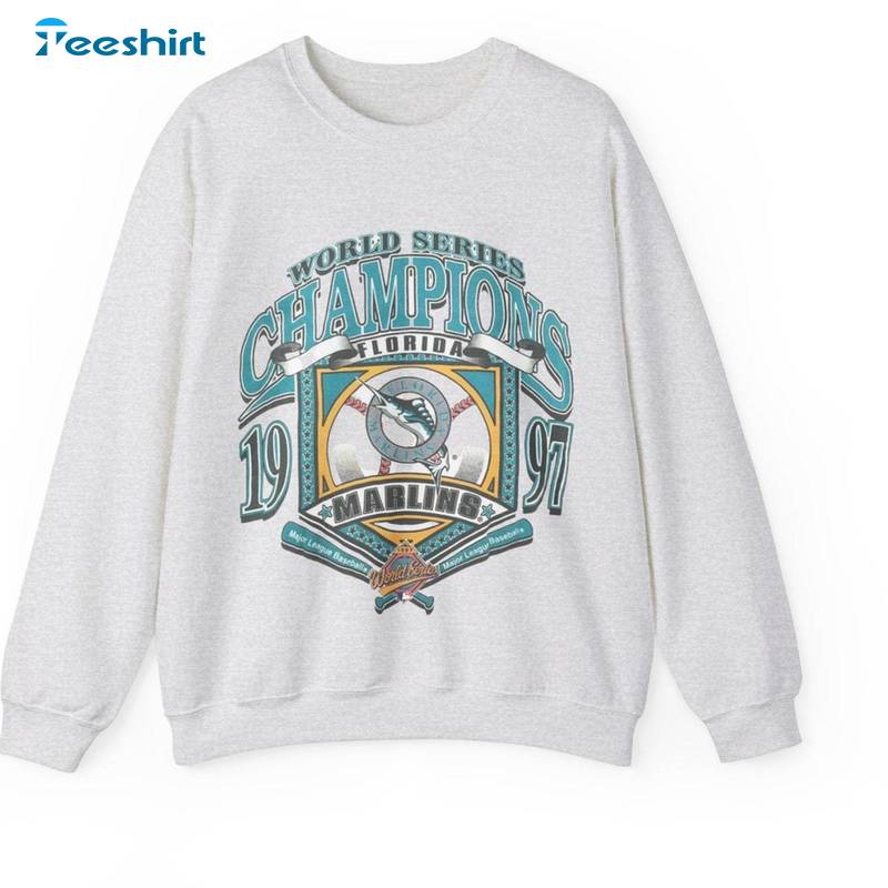 Champion Marlins Shirt, Florida Marlins Unisex Hoodie Crewneck Sweatshirt