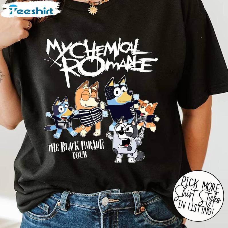 Blueey Muffin My Chemical Romance Shirt, Blueey Funny Sweater Hoodie