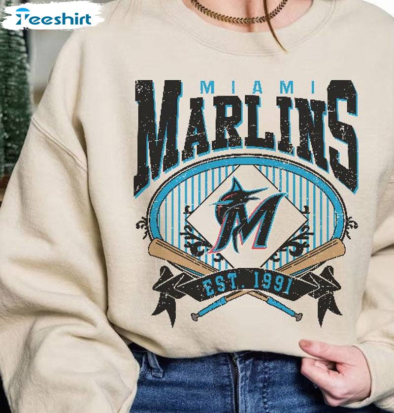 Miami Baseball Sweatshirt, Miami Baseball Long Sleeve Sweater