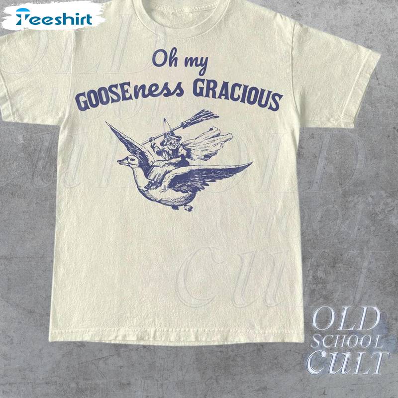 Retro Oh My Gooseness Gracious Shirt, Vintage Goose Tee Tops Sweater