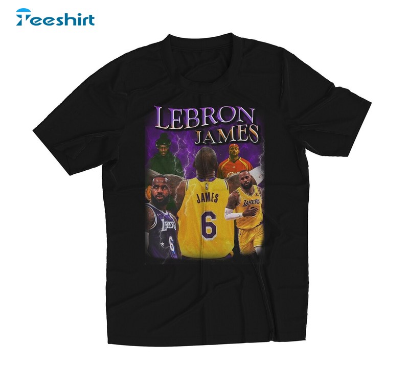 Lebron James Shirt, Vintage Lebron Lakers Crewneck Sweatshirt Tee Tops