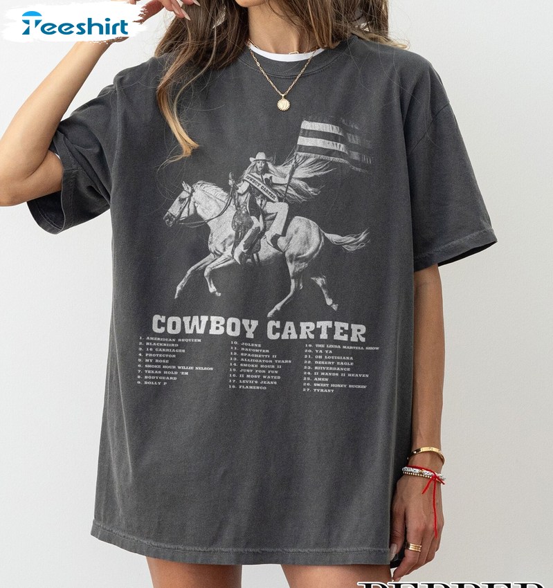 Beyonce Cowboy Carter Trendy Shirt, Post Malone Unisex Hoodie Crewneck Sweatshirt