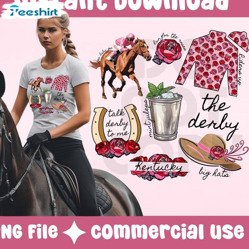 Kentucky Derby Trendy Shirt, Coquette Roses Hoodie T-shirt