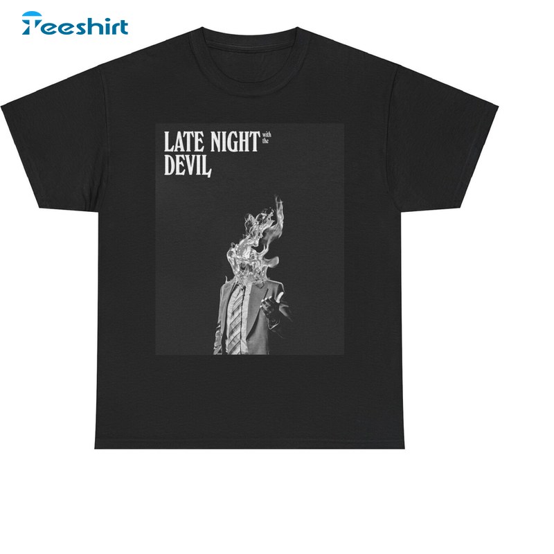 Late Night With The Devil Trendy Shirt, Vintage Hoodie Tank Top