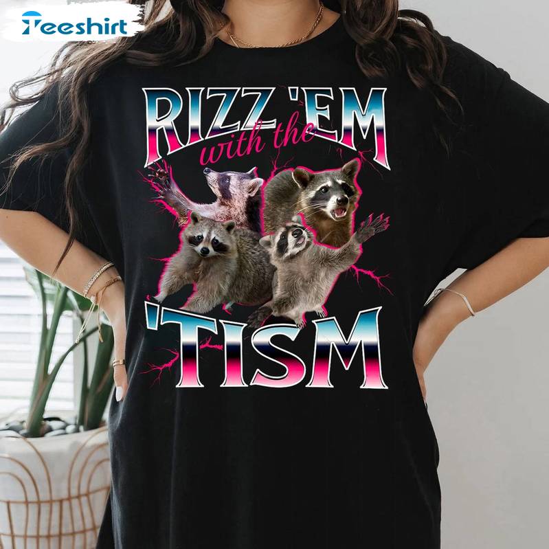 Rizz Em With The Tism Vintage Shirt, Autism Day Crewneck Sweatshirt Long Sleeve