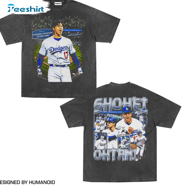 Shohei Ohtani V 2 La Baseball Shirt, Dodgers Streetwear Long Sleeve Tee Tops