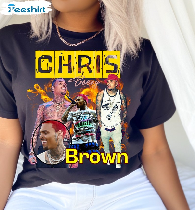 Chris Brown Graphic Shirt, Brown Chris Beezy Long Sleeve Sweater