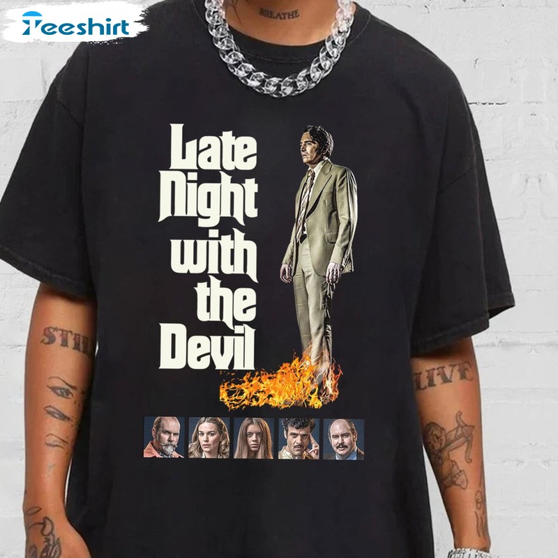 Late Night With The Devil 2024 Movie Trendy Shirt, Horror Movie Hoodie Tank Top