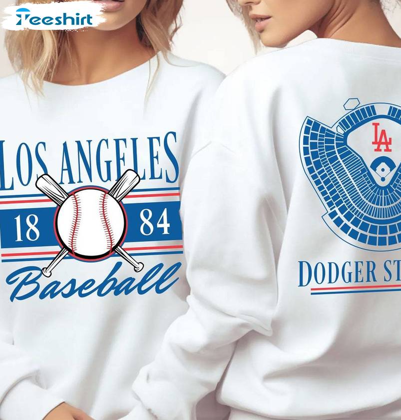 Vintage Style Los Angeles Baseball Shirt, Retro Baseball Short Sleeve Sweater