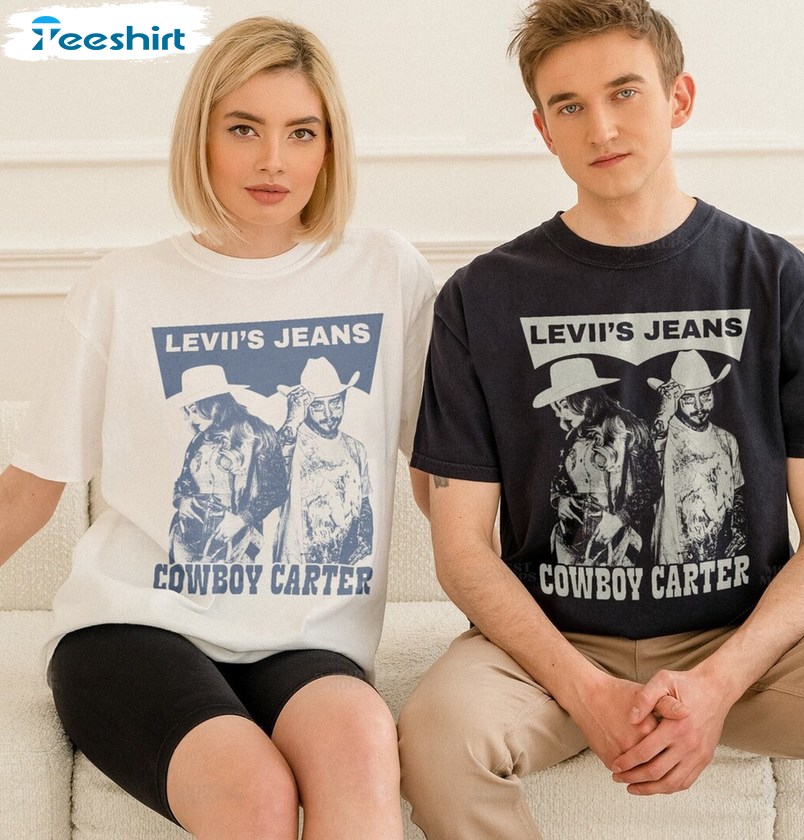 Cowboy Carter Shirt, Post Malone Levii S Jeans Short Sleeve Tee Tops
