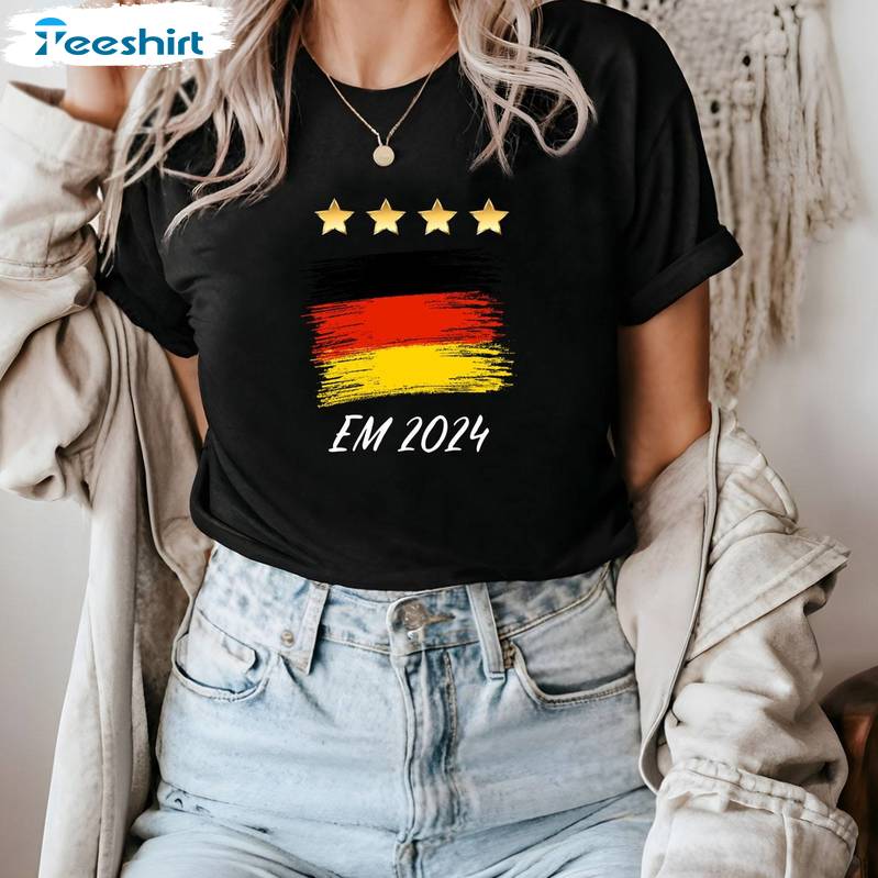 Germany Flag With Stars Em 2024 Shirt, Germany European Championship Tee Tops Hoodie