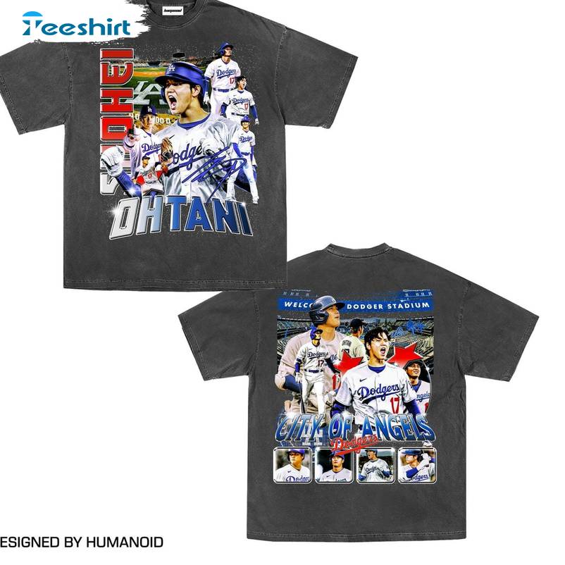 Shohei Ohtani La Baseball Shirt, Dodgers Shotime Long Sleeve Tee Tops