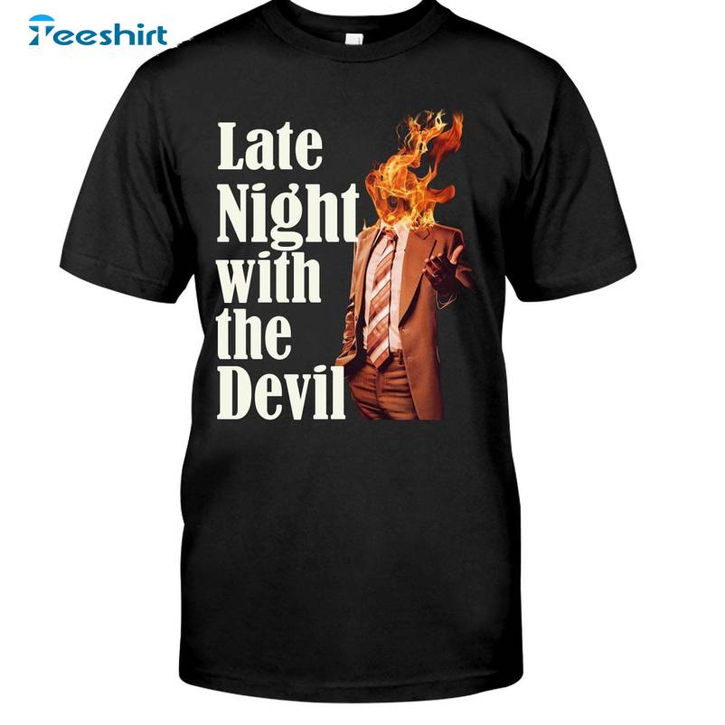 Late Night Movie With The Devil 2024 Shirt, Talk Show Horror Movie Sweater T-shirt