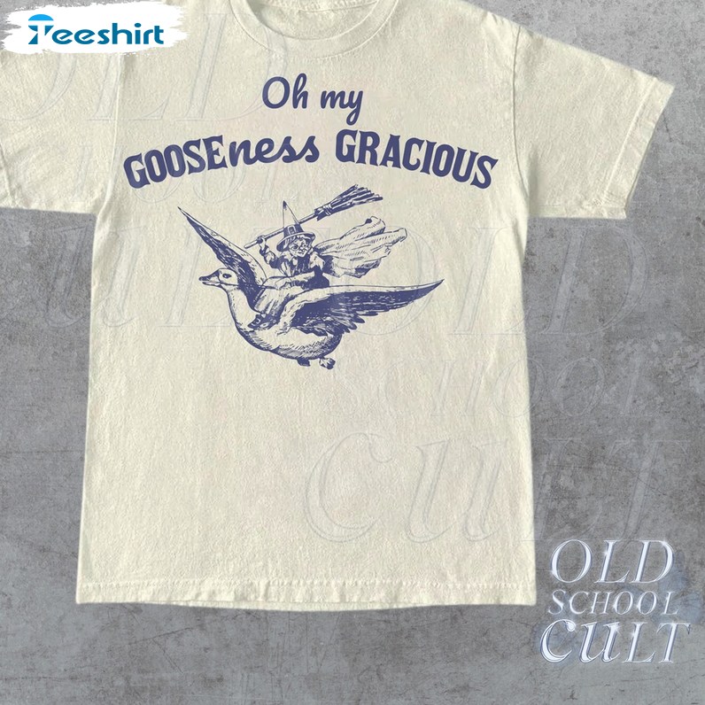 Retro Oh My Gooseness Gracious Shirt, Vintage Goose Crewneck Sweatshirt Long Sleeve