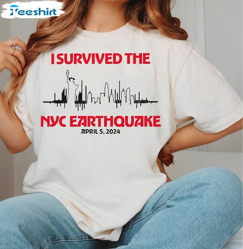 New York Earthquake Shirt, I Survived April 5th 2024 Long Sleeve Tee Tops
