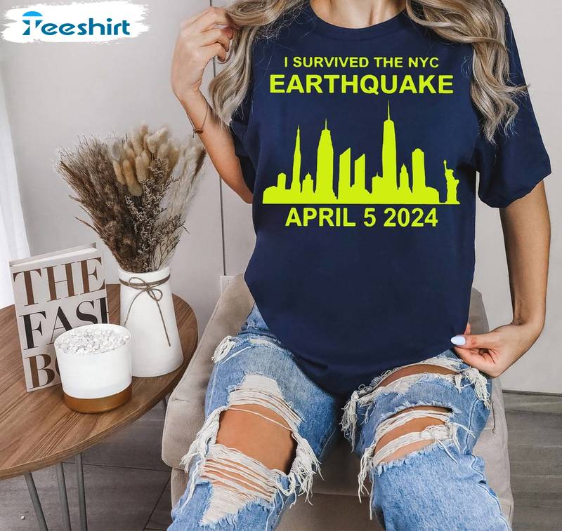 I Survived The Nyc Earthquake Shirt, Capital Of England Unisex Hoodie T-shirt