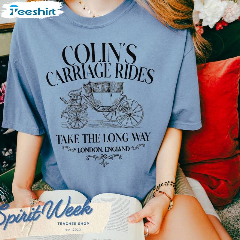 Penelope And Colin Carriage Scene Shirt, Take The Long Way Short Sleeve Tee Tops