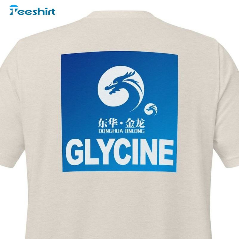 Donghua Jinlong Glycine Shirt, Blue Logo On The Back Short Sleeve Sweater