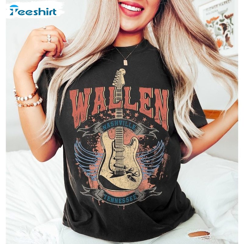 Wallen Washville Tennessee Shirt, Vintage Country Music Short Sleeve Long Sleeve