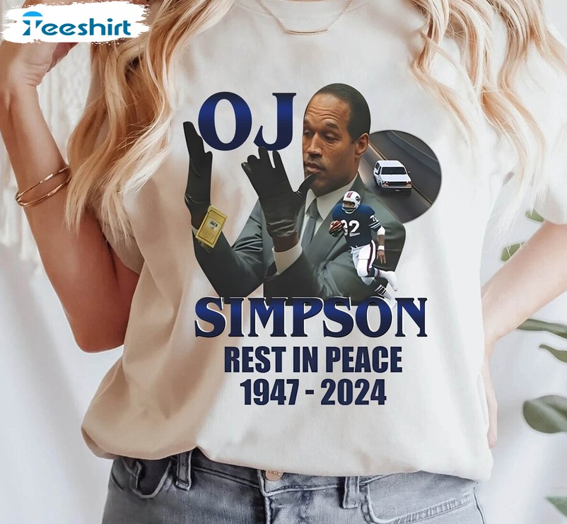 Rip Oj Simpson Shirt, Thanks For Memories Simpson 32 Long Sleeve Tee Tops