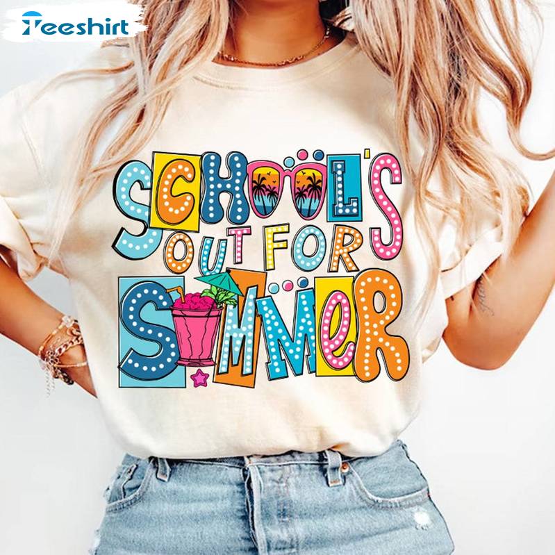 School S Out For Summer Shirt, Peace Out School Tee Tops T-shirt